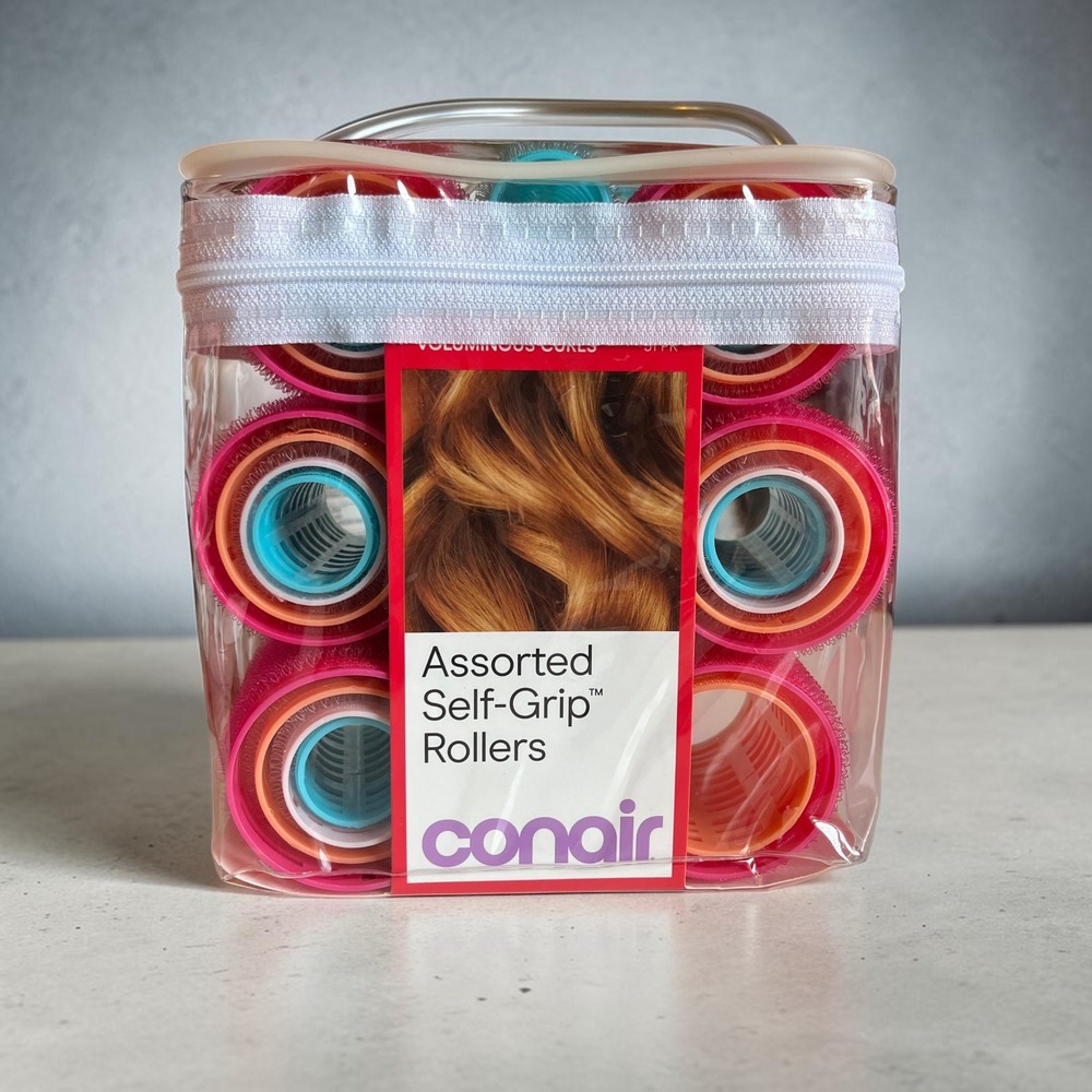Conair Assorted Self-Grip Rollers 31 Pc Volume Lift Curls Wet Dry Hair Heatless